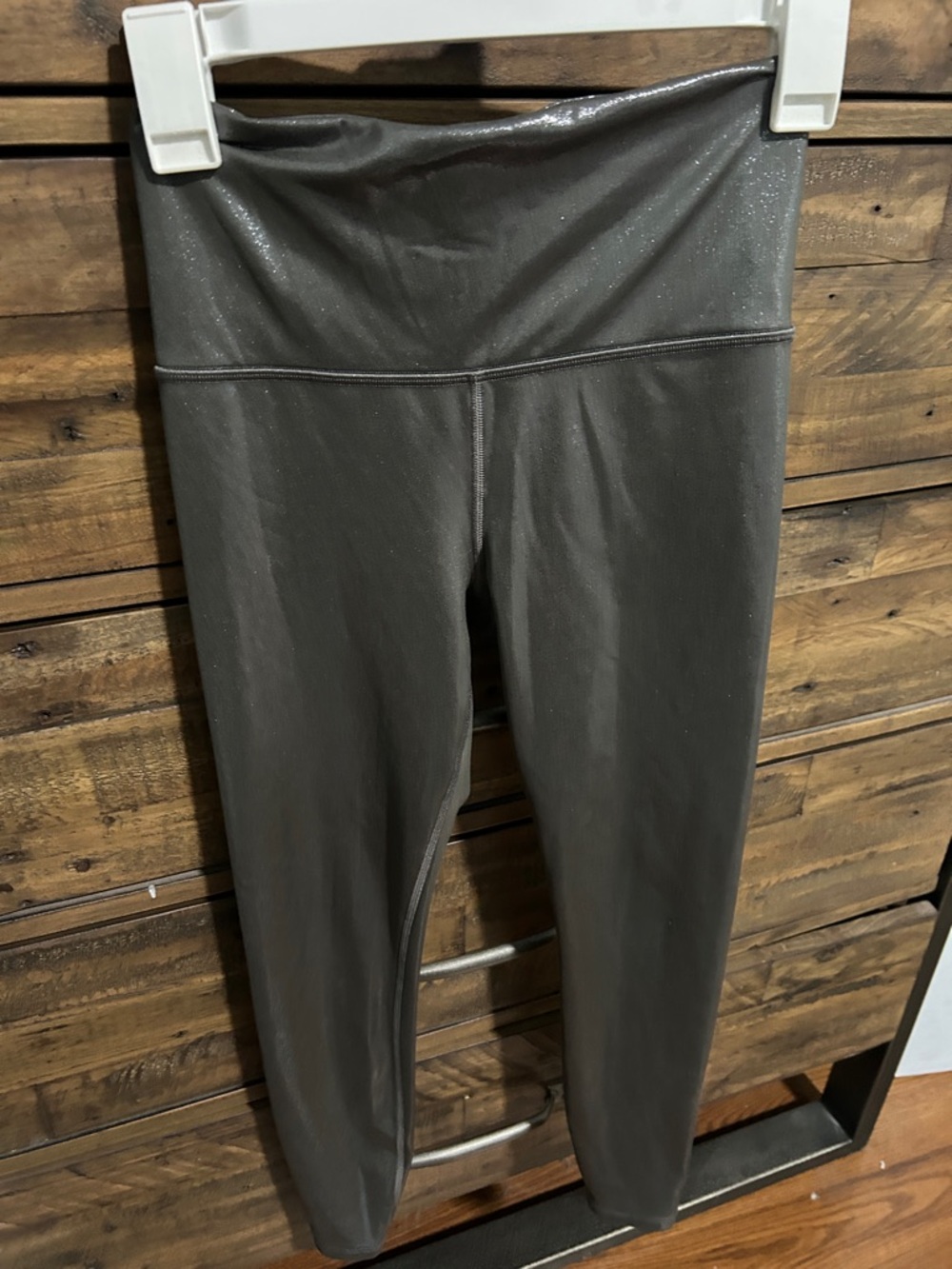 Athleta Metallic Silver 7/8 High-Waist Leggings